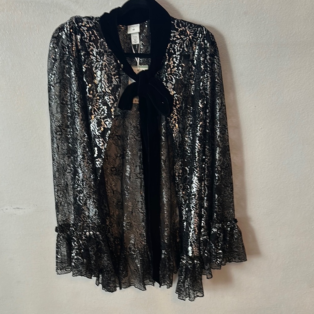 Vampires Wife x H&M Black and Silver Lace Cape